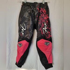 Kids Girls Fox 180 Punk Pink Dirt Bike / Motorcross Pants Size 10